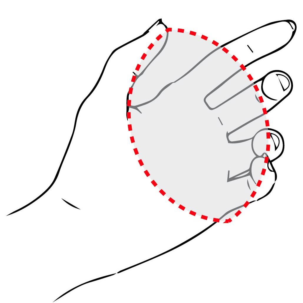 Impugnatura delle amigdale