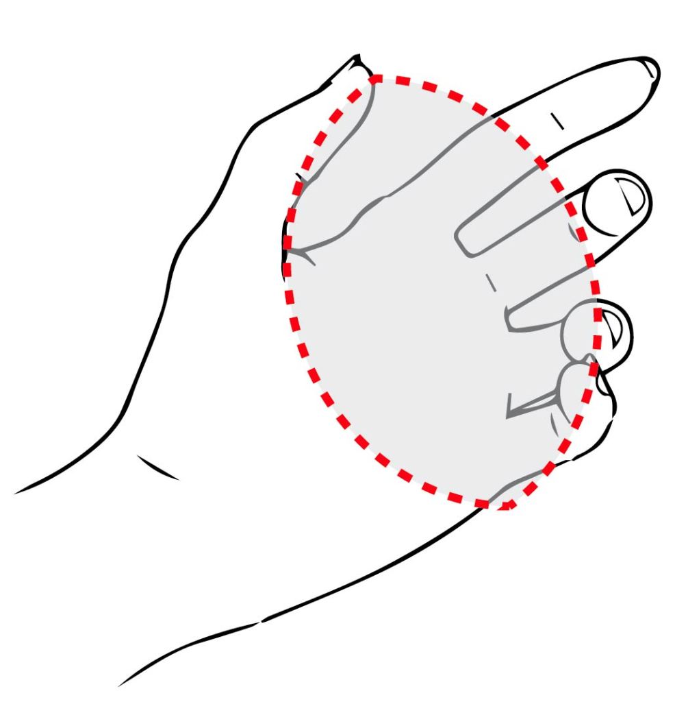 Impugnatura delle amigdale