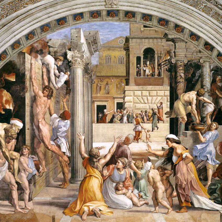Raffaello Sanzio, Incendio di Borgo, 1514