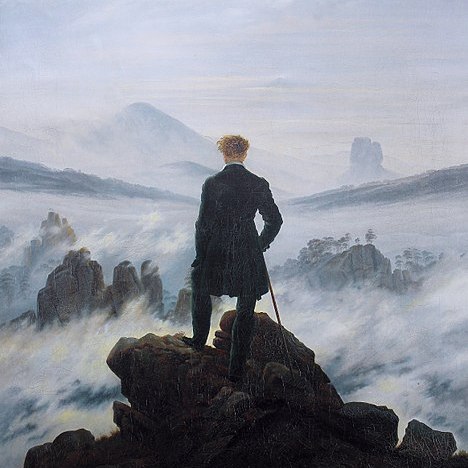 Caspar David Friedrich, Viandante sul mare di nebbia, 1817