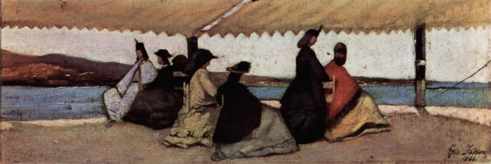 Giovanni Fattori, La rotonda dei bagni Palmieri, 1866