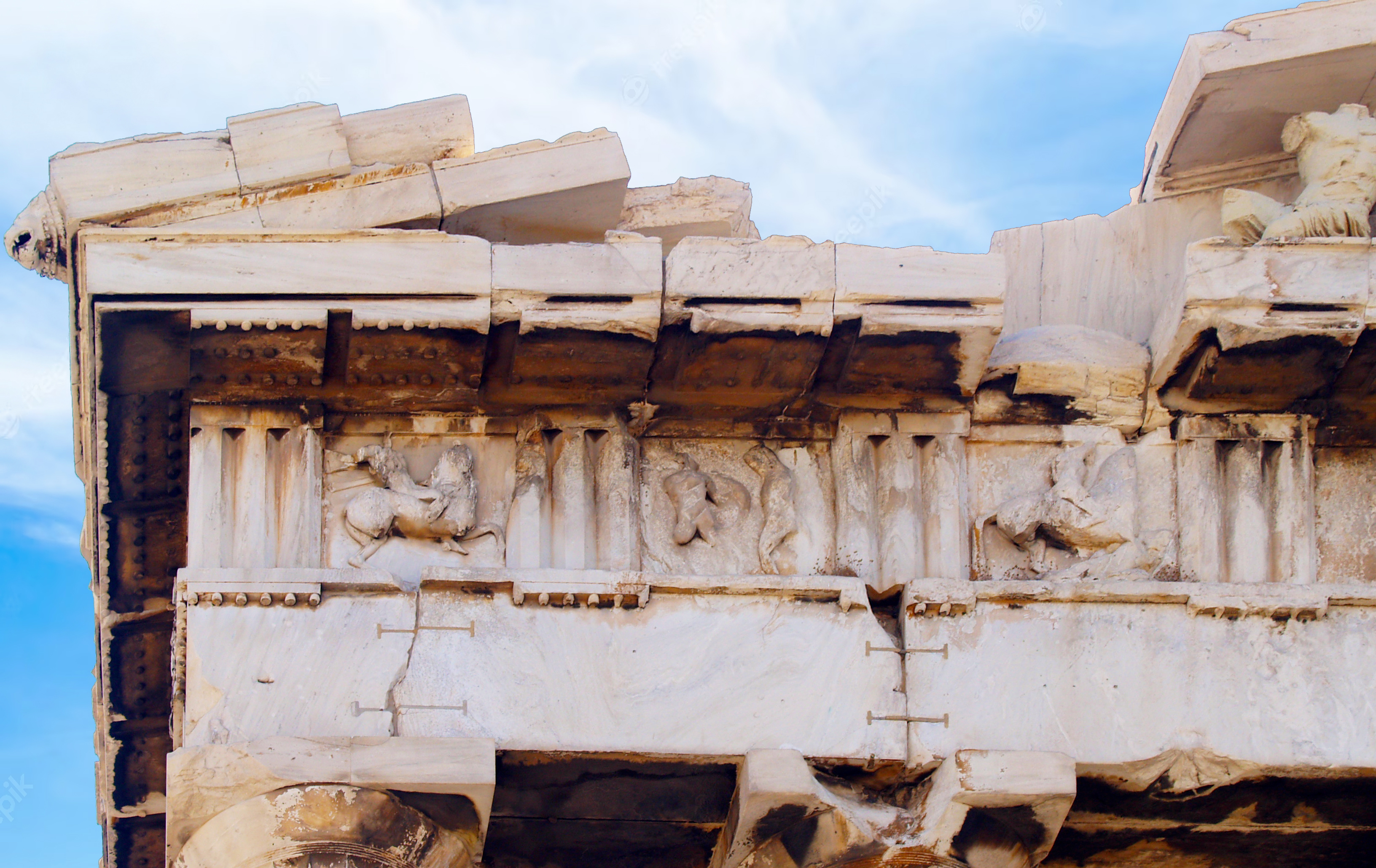 Fidia, Paricolare del fregio dorico del Partenone, 447-432 a.C.