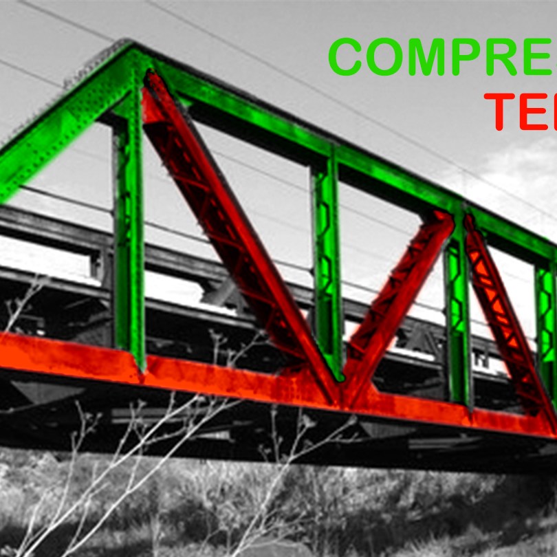 Distribuzione delle tensioni e delle compressioni in un ponte Truss