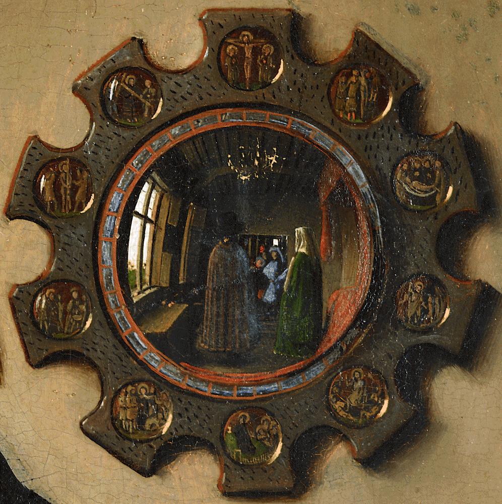 Jan van Eyck, I coniugi Arnolfini (part.), 1434