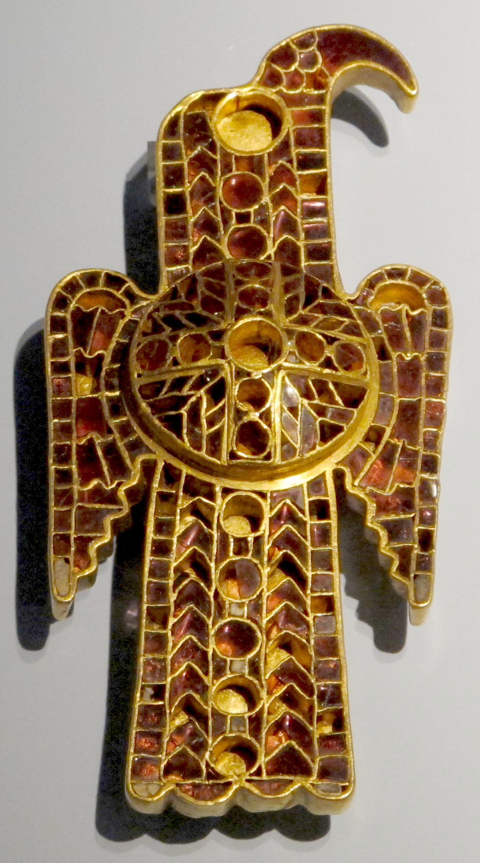 Fibula a forma d'aquila, arte ostrogota da domagnano, 500 c.ca