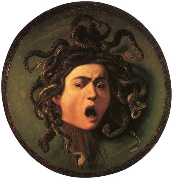 Caravaggio, Scudo con la testa di Medusa, 1598 c.ca