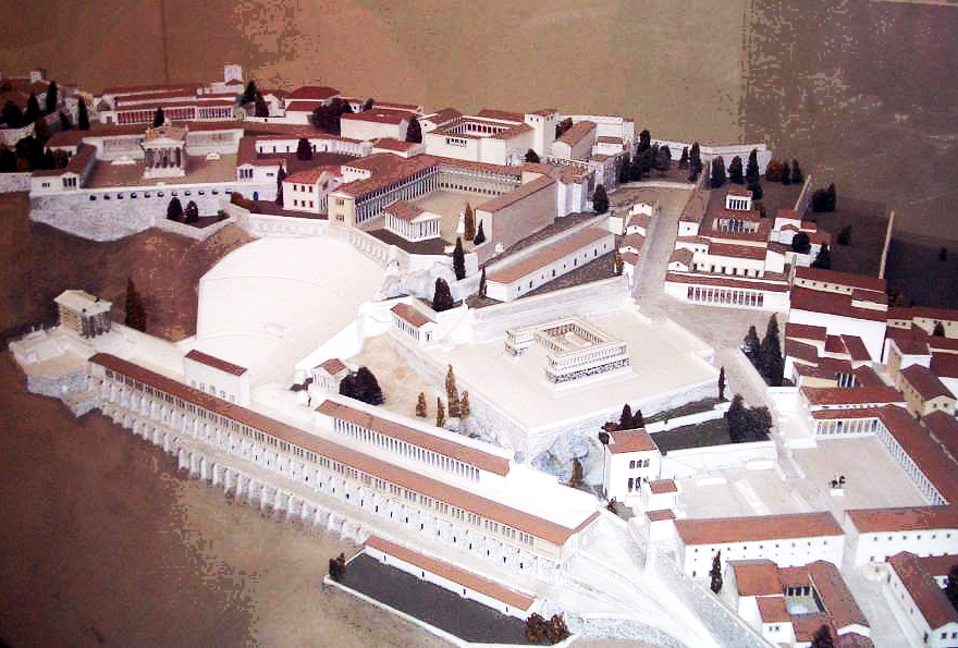 Ricostruzione della città di Pergamo