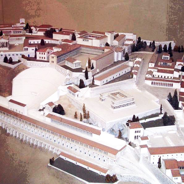 Ricostruzione della città di Pergamo