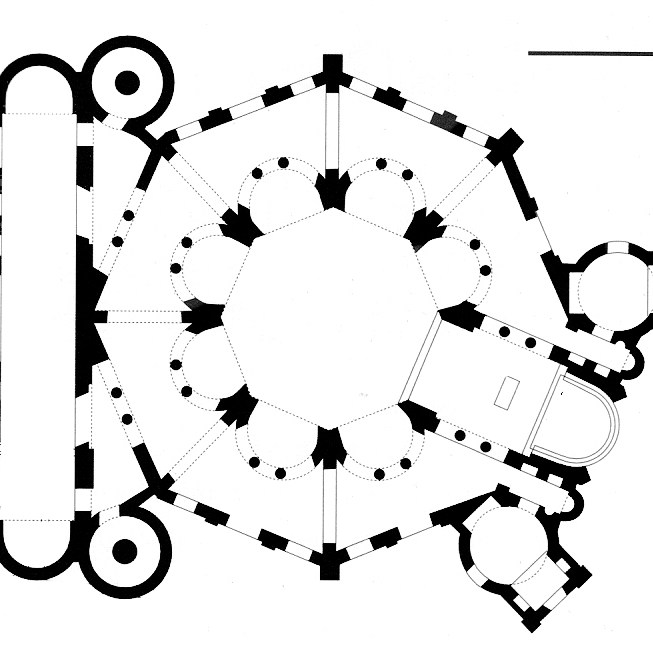 Basilica di San Vitale, pianta, 532 d.C.