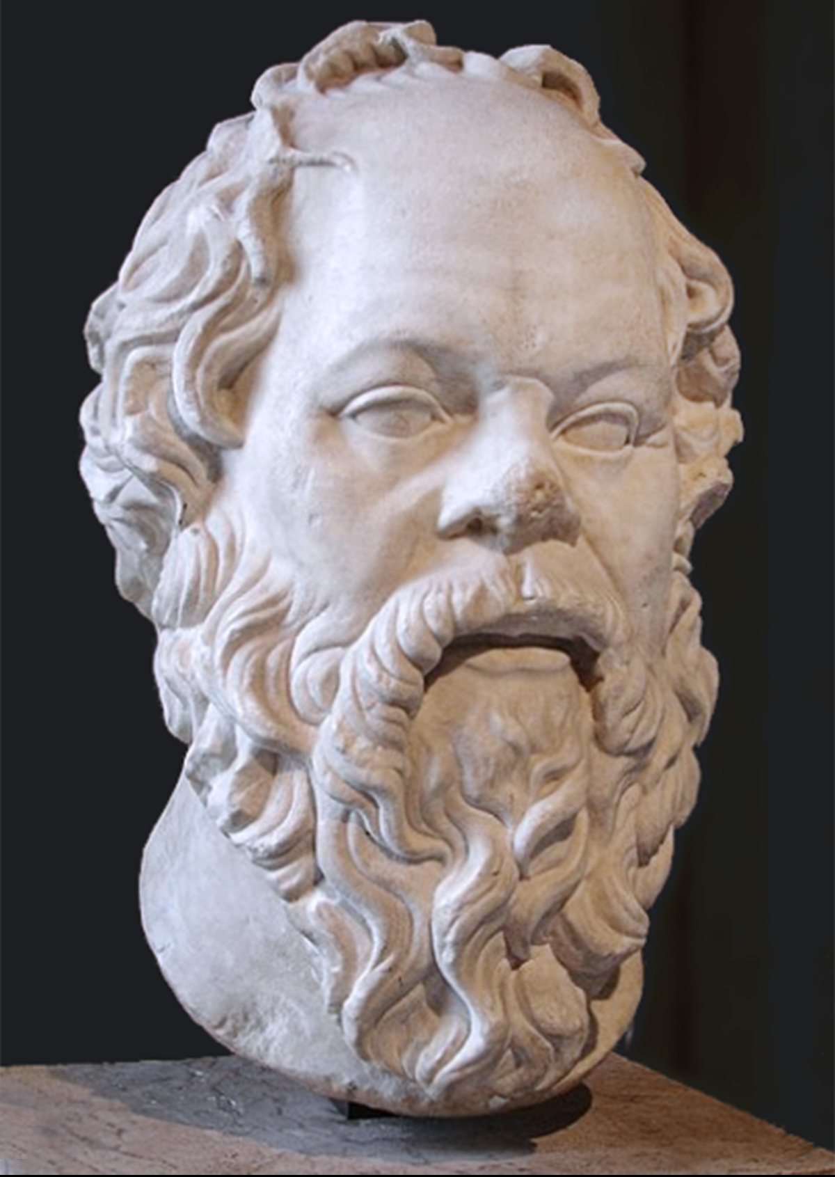 Lisippo, Busto di Socrate, IV sec. a.C. (Copia romana dell'originale in bronzo)