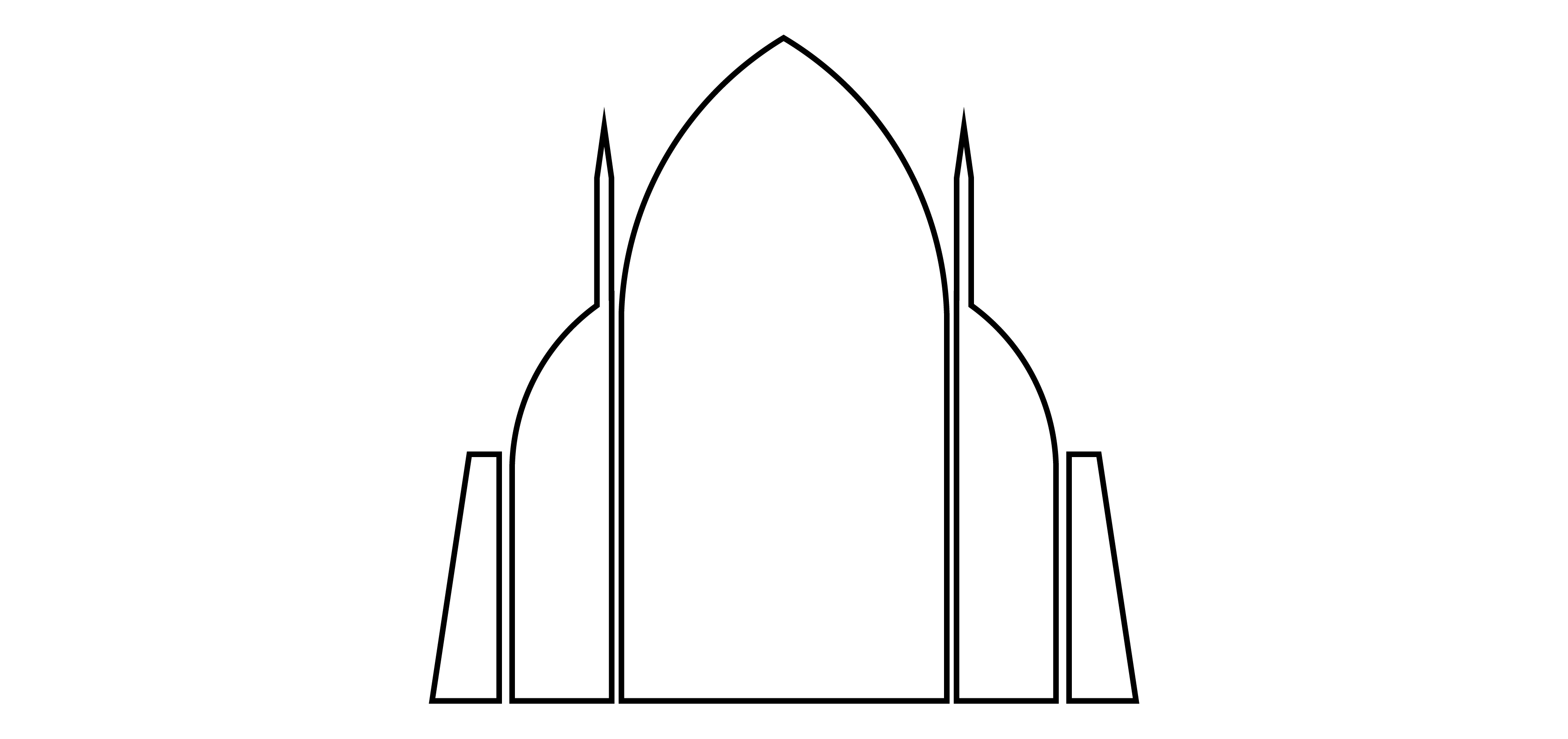 Arco a tutto sesto, archi rampanti, guglie e pinnacoli, contrafforti