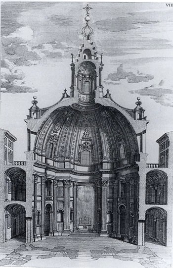 Francesco Borromini, Sant'Ivo alla Sapienza (sezione), 1642-1662
