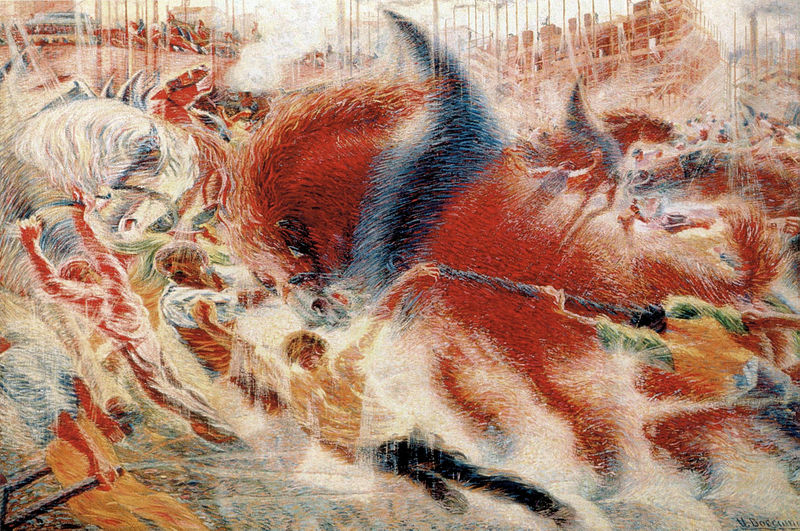 Umberto Boccioni, La città che sale, 1914