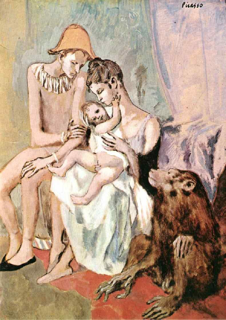 Pablo Picasso, Famiglia di Arlecchino con scimmia, 1905