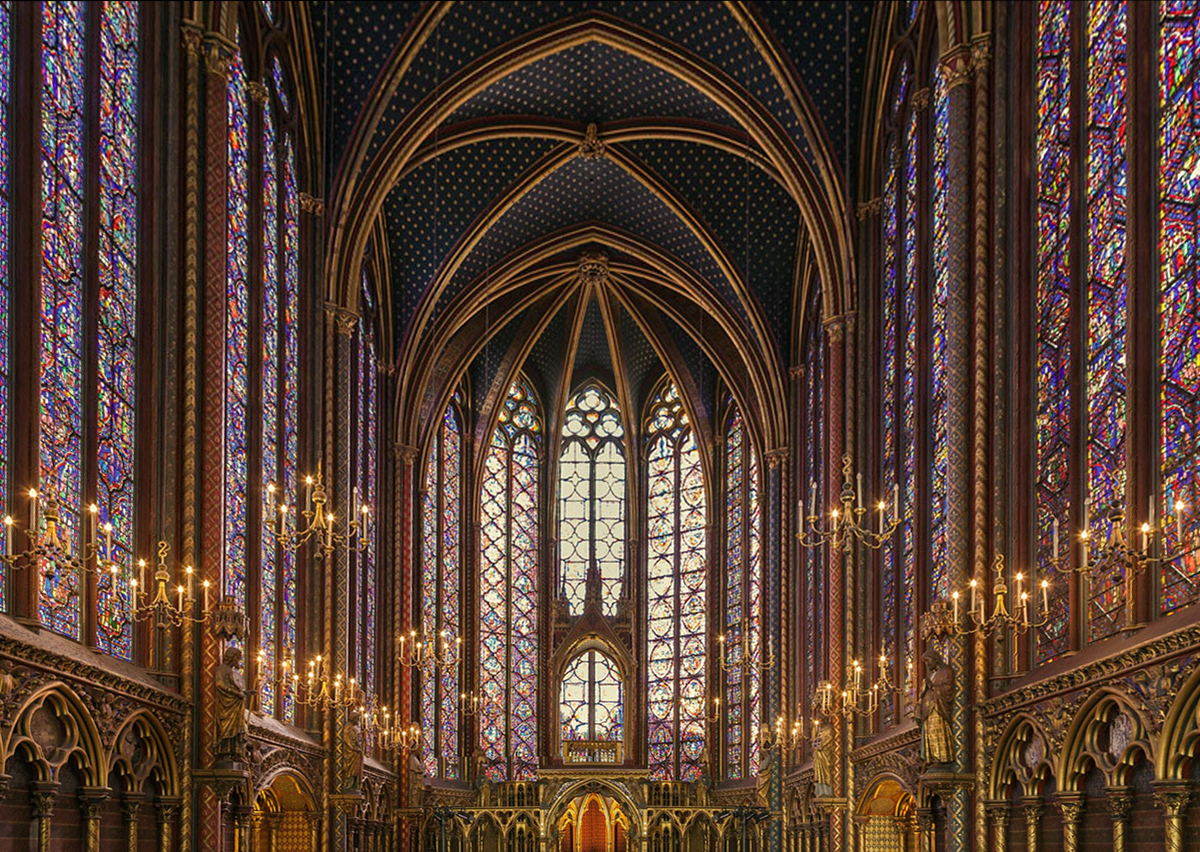 Pierre de Montreuil, Sainte-Chapelle, Navata e Vetrate, 1241-1248