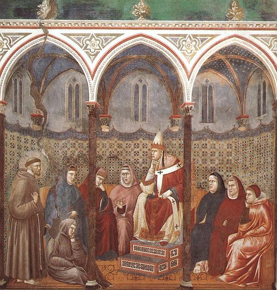 Giotto, Predica davanti a Onorio III, 1292-1297