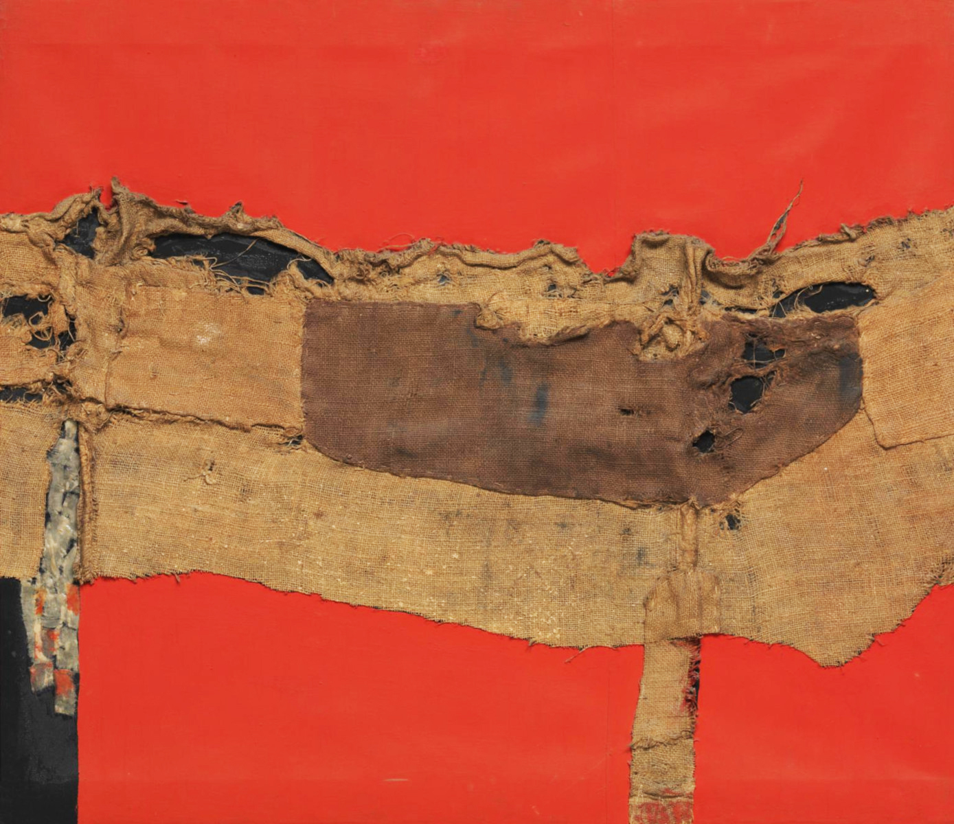 Alberto Burri, Sacco Rosso, 1945