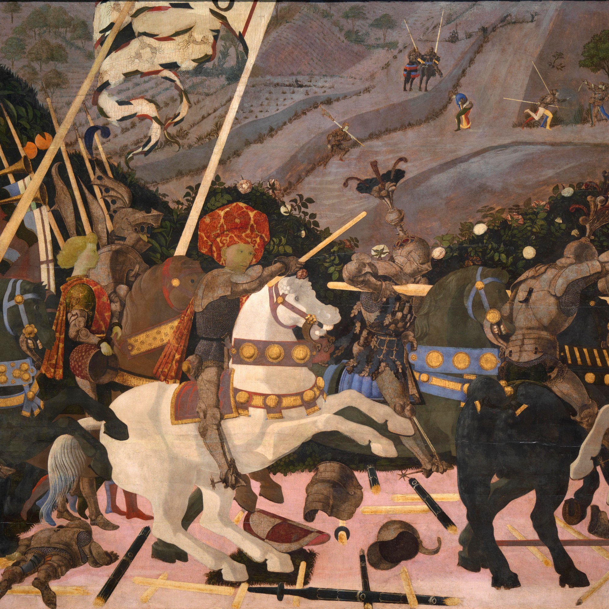 Paolo Uccello, Battaglia di San Romano, Niccolò da Tolentino alla testa dei fiorentini, 1438