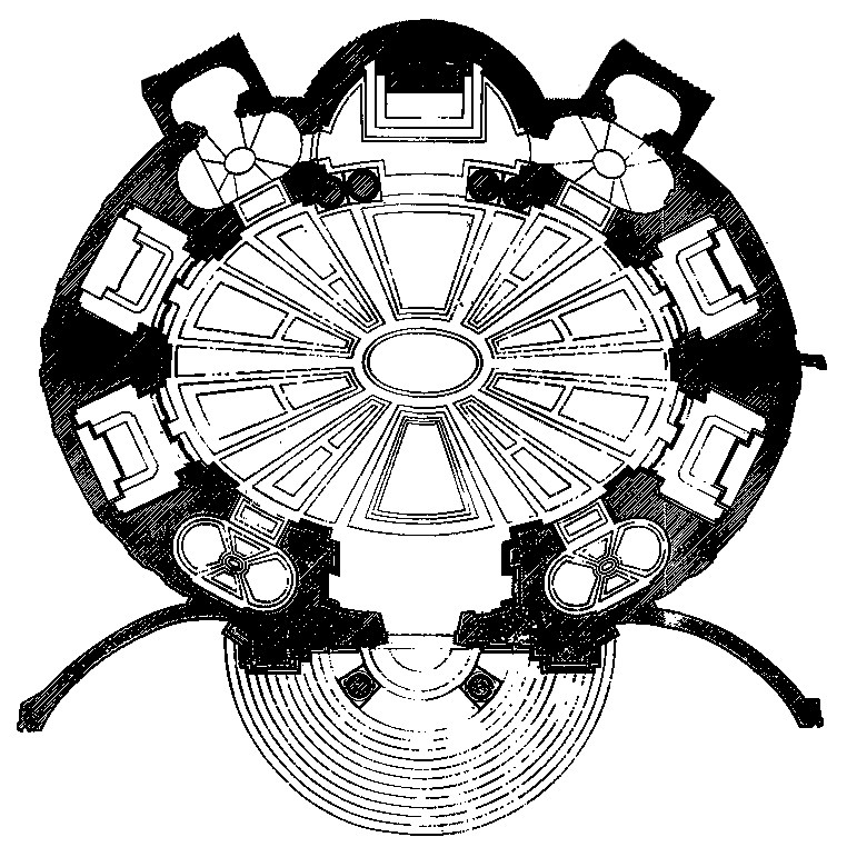 Gian Lorenzo Bernini, Chiesa di Sant'Andrea al Quirinale, 1658-1678, planimetria